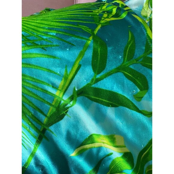 Versace FWRD Renew Knee-Length Dress in Green Palm 38 Womens Jersey Long Sleeve - Picture 11 of 14